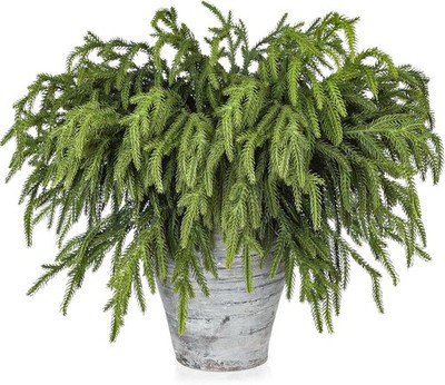 100 Pcs Pine Branches - 18 Inch Artificial Green Pine Stem - Real Touch