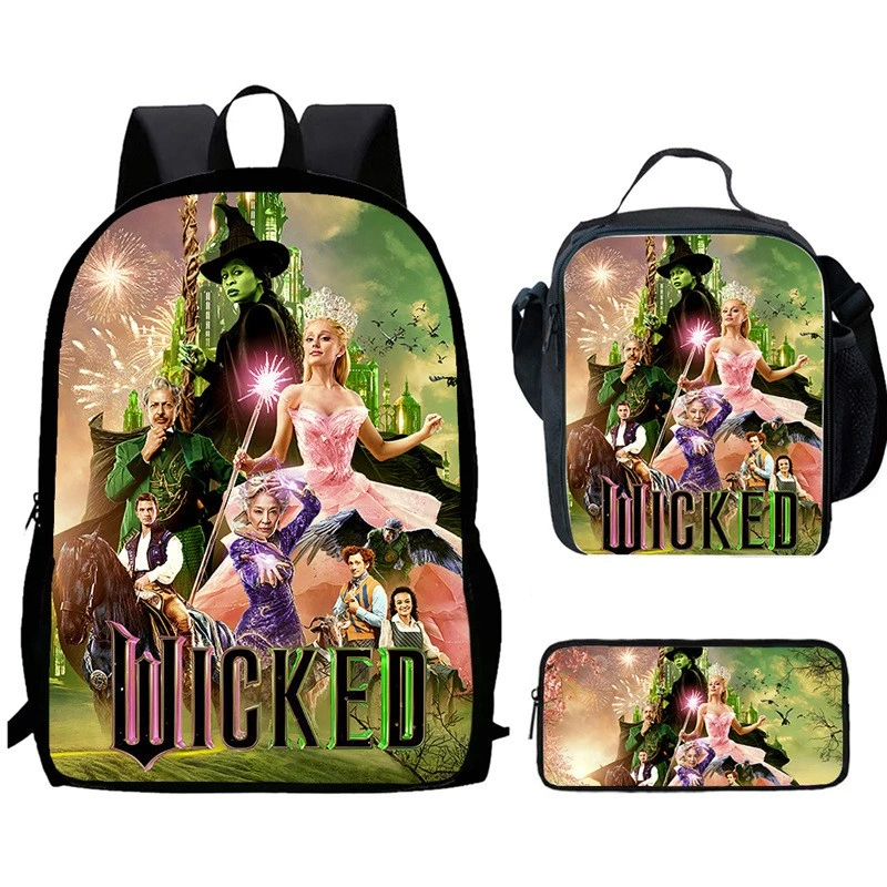Wicked The Witch Backpack Set with Lunch Bag and Pencil Case