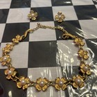 Trifari Gold Tone Matching Necklace And Earrings Faux Pearls (Some Greening) — photo 1