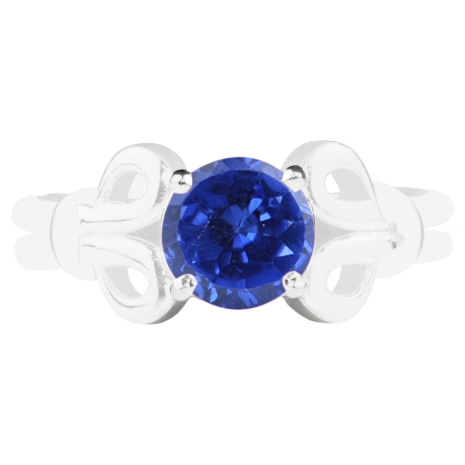 14KT White Gold 1.50Cts. Round Shape Natural Blue Tanzanite Ring - Tariffs Free