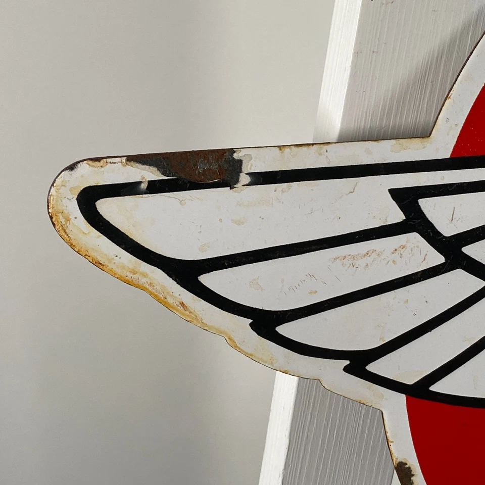 Flying A Enamel Sign - 50x30cm (19.7x11.8") - Rare Gas Station Vintage Iron Sign - Image 4 of 4