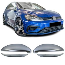 Für VW Golf 7 VII 2012-2021 Alu Optik Silber Spiegel Gehäuse Kappen