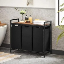 3 Removable Bags Large Laundry Hamper Basket Bin Clothes Organizer Laundry Room