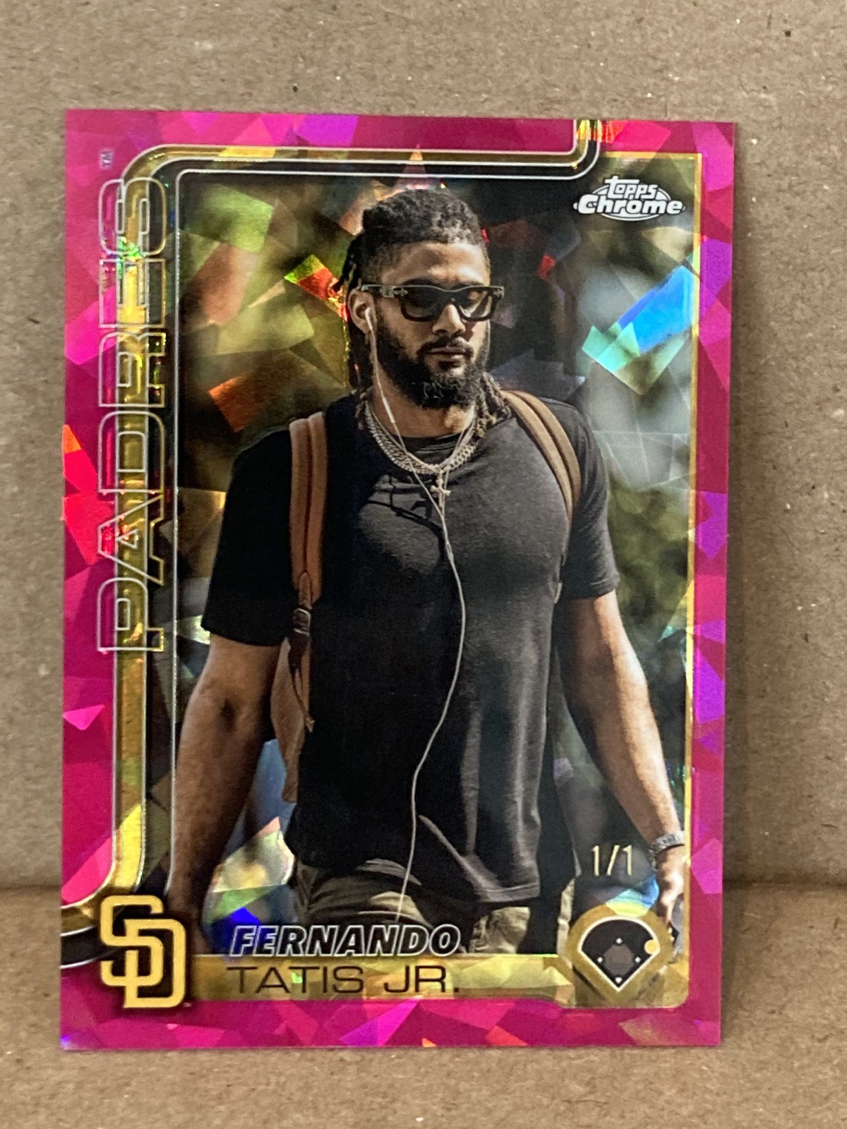 2025 Topps Chrome Sapphire Fernando Tatis Jr. Image Variation Padparadscha 1/1!