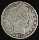 1897 Barber Half Dollar – AG/G Detail – Full Date – Solid Filler Coin