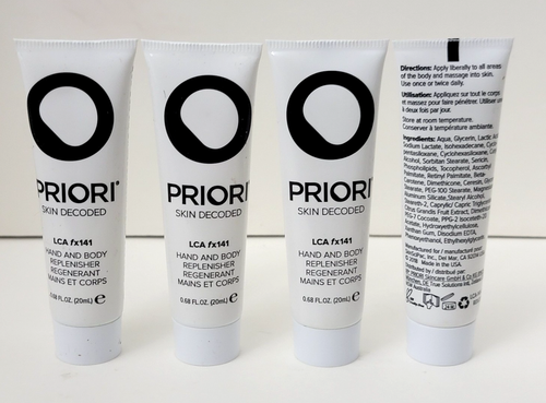 4 pk PRIORI Skin Decoded LCA fx141 Hand and Body Replenisher 0.68 fl oz SEALED - Picture 2 of 2