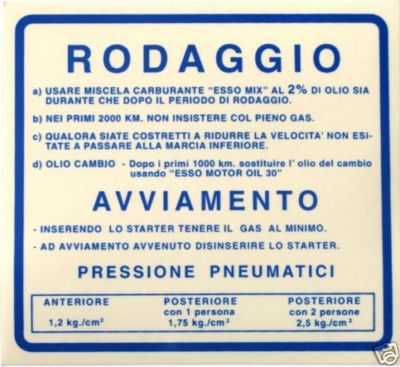 0650 ADESIVO RODAGGIO BLU 2% 1,25 KG VESPA 50 90 SS