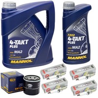 Set FüR Kawasaki GTR 1400 ZZR 1400 2006-2017 Inspektion ÖL 5L ÖLfilter ZüNdkerze