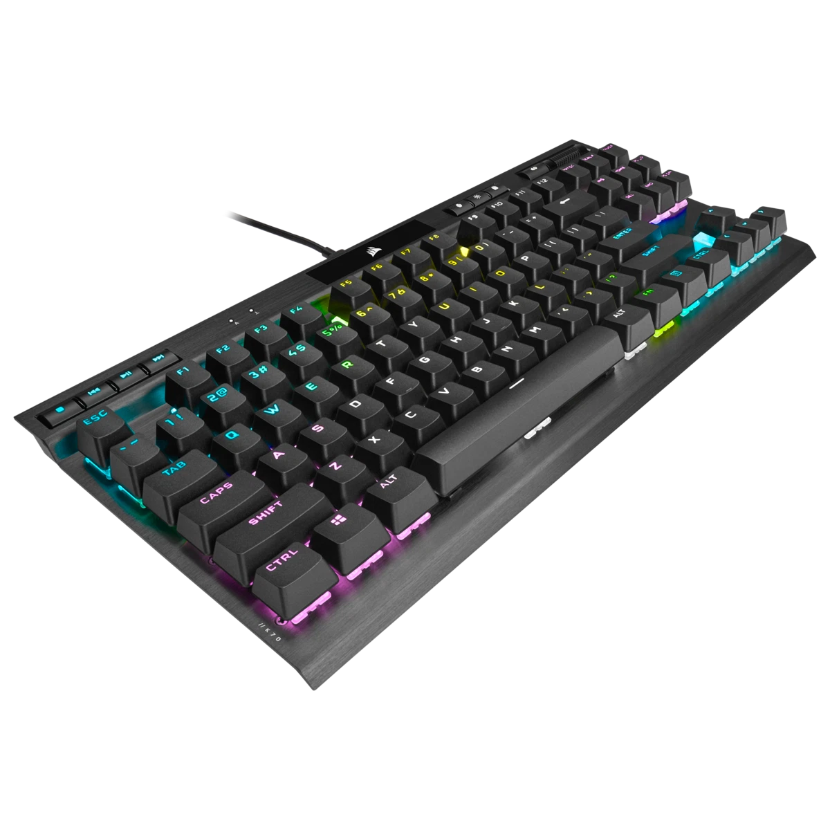Corsair K70 RGB TKL CHAMPION Mechanical Gaming Keyboard Hebrew CHERRY MX Red