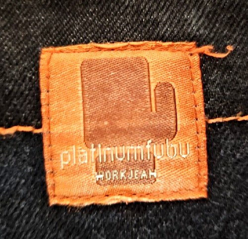 Vtg. Platinum FUBU Work Jean W42 L34 Muhammed Ali Jeans 5 Pockets Unworn ? - Picture 11 of 18