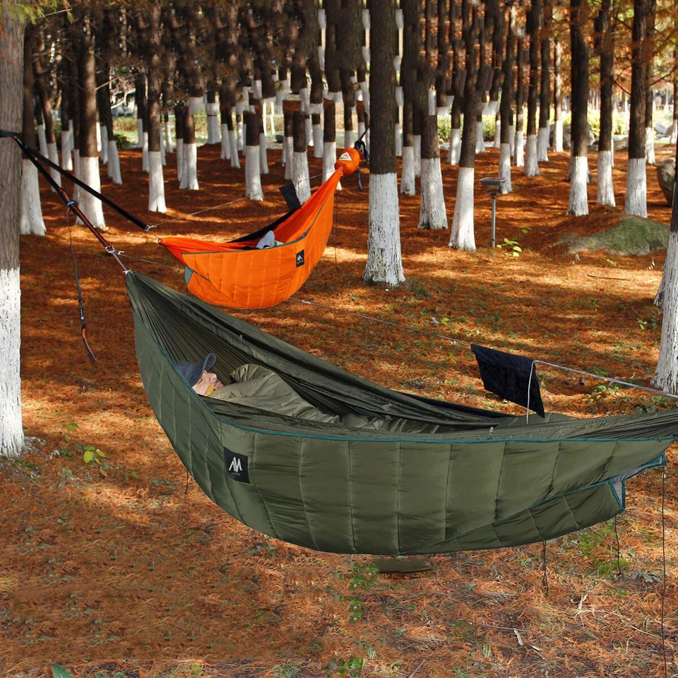 Double/Single Hammock Underquilt for Camping Hiking Portable Hanging Bed Blanket - Image 4 of 4