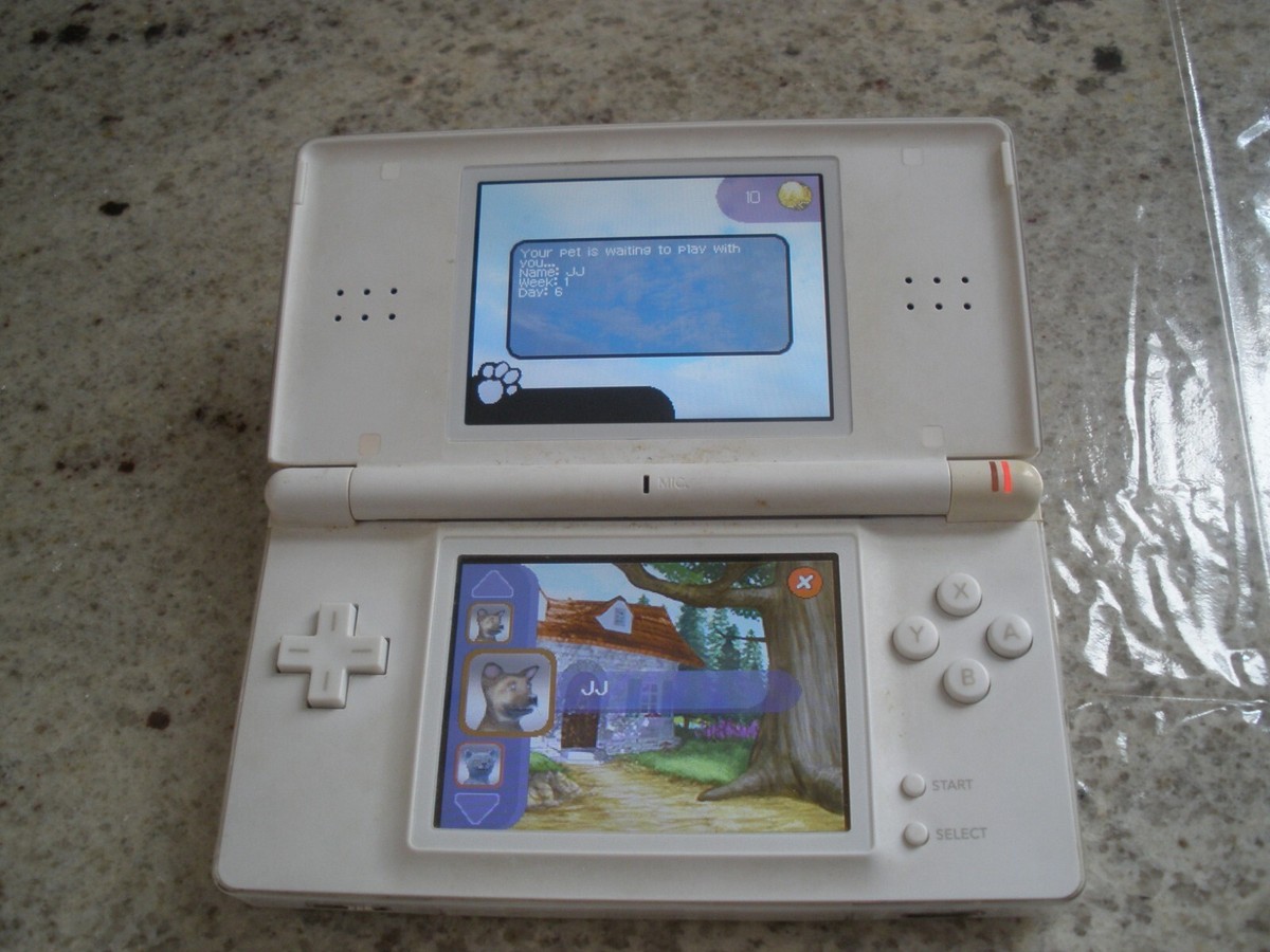 WHITE NINTENDO DS LITE HANDHELD CONSOLE WITH GAME WORKS | eBay