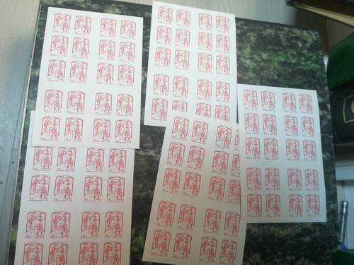 Affranchissement TVP 100 timbres 20g prioritaire marianne Faciale 143euros - Photo 1/2