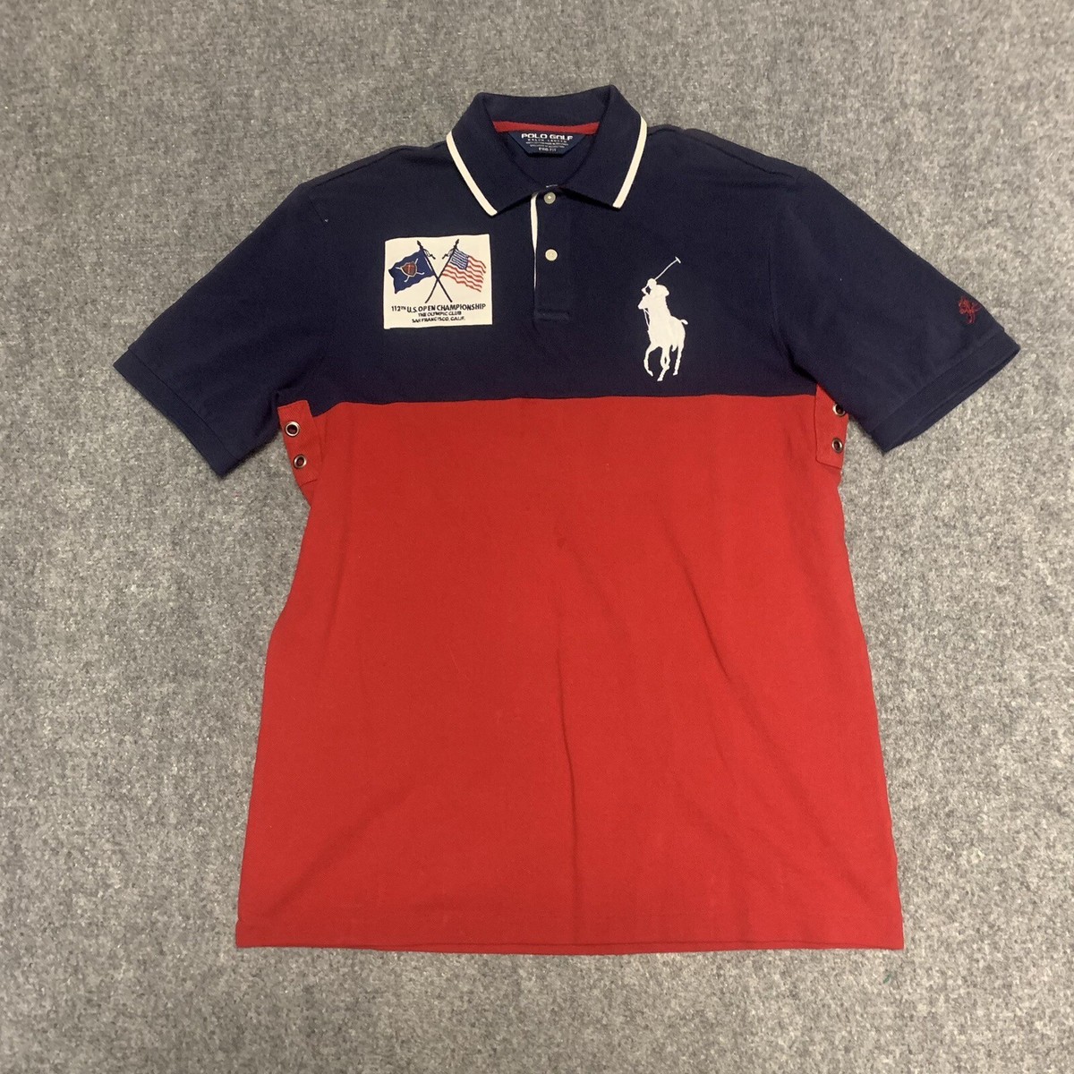 2012 US OPEN Ralph Lauren Polo Golf Shirt Men's M The Open Pro Fit