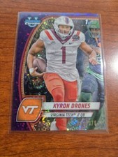 2024 Bowman University Chrome - Purple Sparkle #119 Kyron Drones 1st Bowman /375