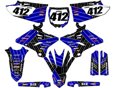 2002-2004 fits POLISPORT RESTYLE YZ 250 2-STROKE RACE SERIES Blue Senge Graph...