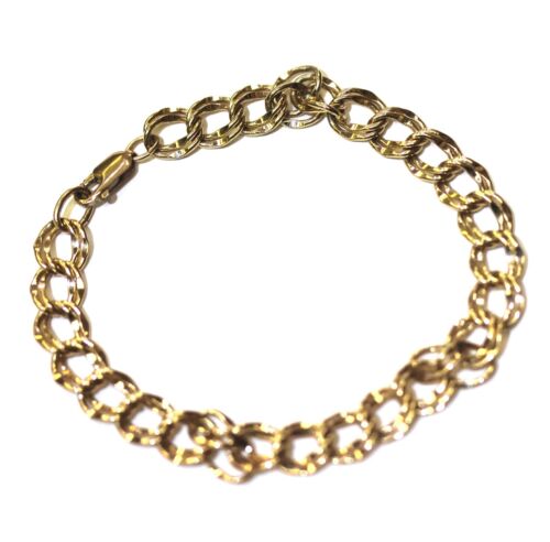 14k yellow gold fancy link hollow chain bracelet 9.6g estate 8" vintage - Picture 13 of 19