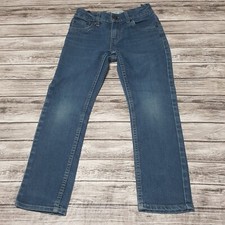 Levis Size 8 Reg Boys Jeans 511 Slim Mid Rise Blue Denim