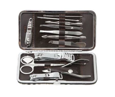 Pedicure Set Manicure Set Nail Clippers Kit Cleaner Cuticle Grooming Kit Case