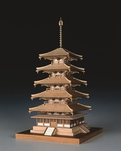Woody Joe 1/150 Horyuji Temple Five Tree Wooden Model Kit | eBay