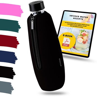 SODAZiP  Premium Schutzhülle kompatibel mit SodaStream Duo Glasflasche 