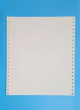 100 Sheets Dot Matrix Tractor Feed Computer Paper Continuous Great Condition