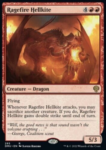 MTG Magic the Gathering Ragefire Hellkite (285/447) Dominaria United NM