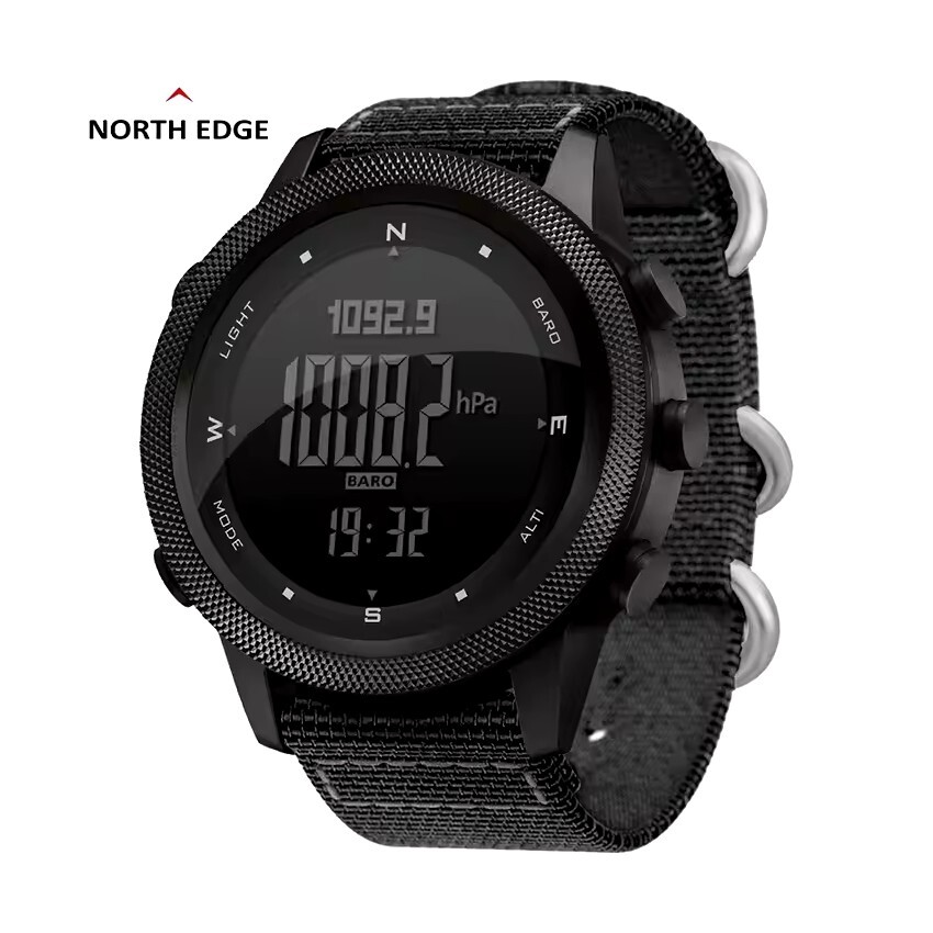 Uhr North Edge Apache 46 Herren Kompass Höhenmesser Mountain Step Tracker schwarz