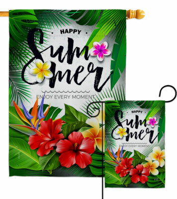 Enjoy Every Moment Garden Flag Fun In Sun Summer Decorative Yard House Banner