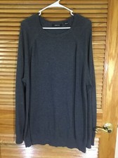 Claiborne Men's Size XXL Gray Long Sleeve Crewneck Sweater CM-481