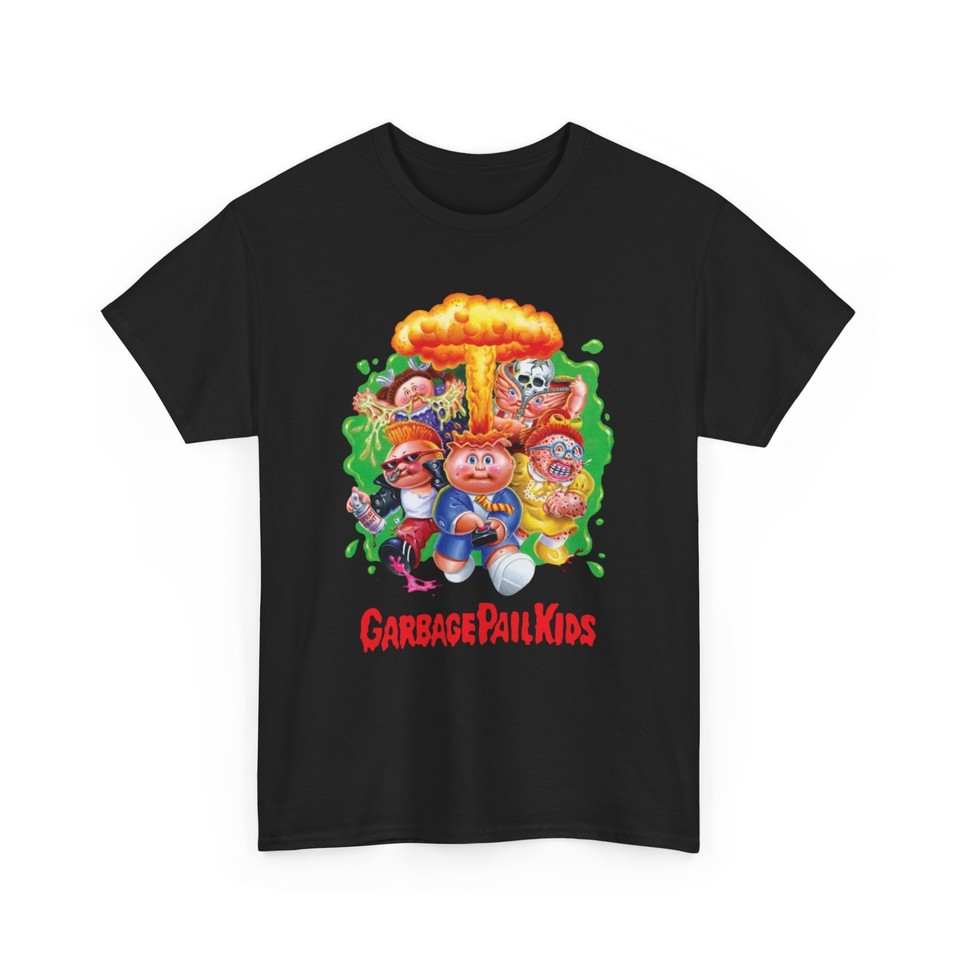 Garbage Pail Kids artwork on a tee taps straight into glorious 80s gross-out nostalgia — instantly recognizable and genuinely cool for anyone who grew up trading the cards.