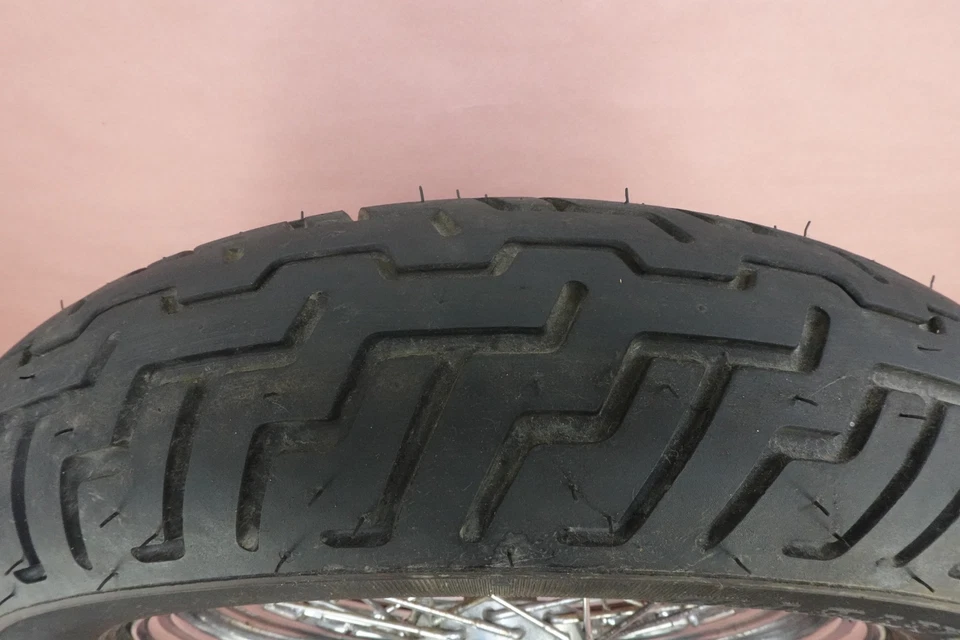 2000 - 2006 Harley Davidson Heritage Softail FLSTCI Front DUNLOP Tire Rim Whee - Image 3 of 4