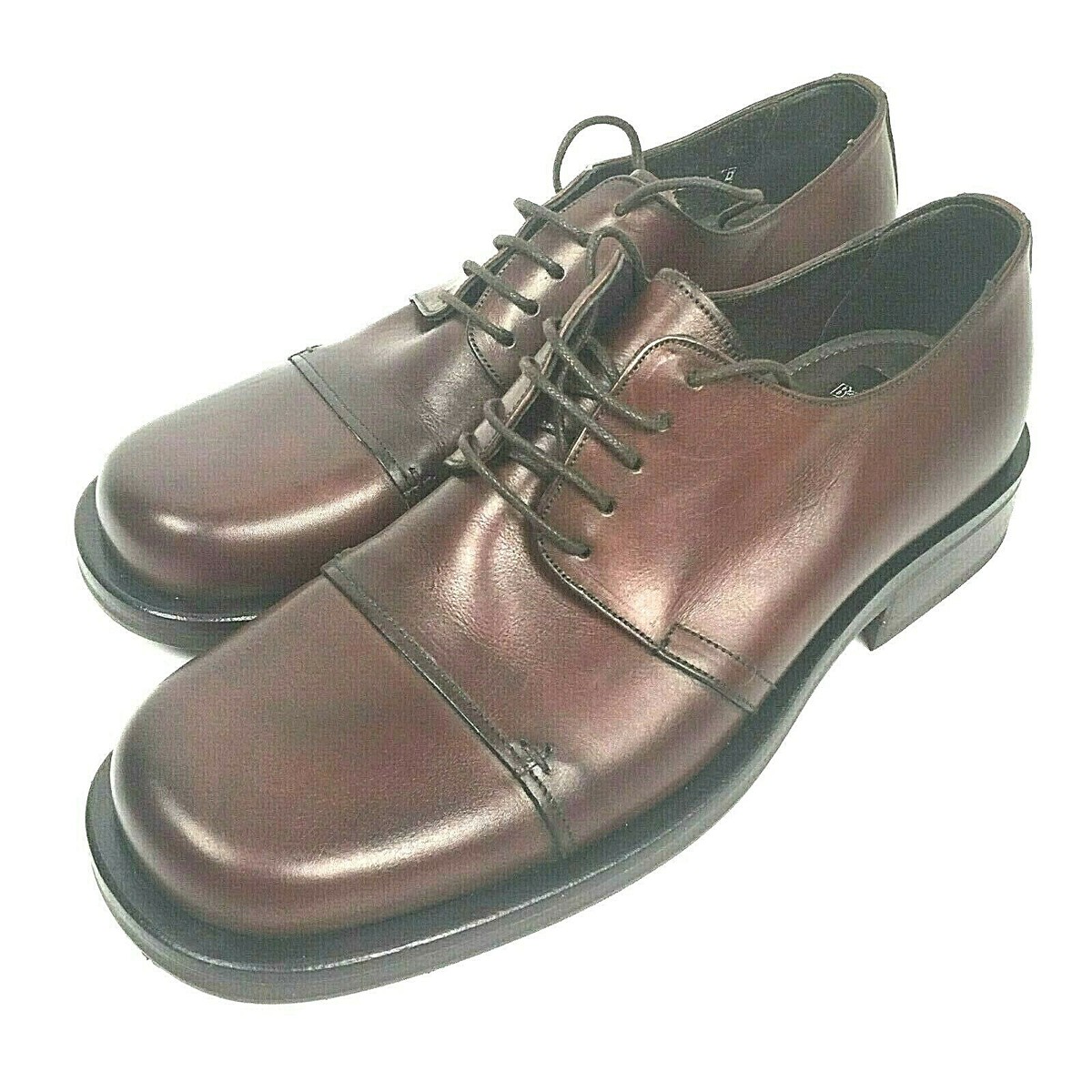 Bacco Bucci Amherst Size 12 Dark Brown Leather Lace Up Shoes 