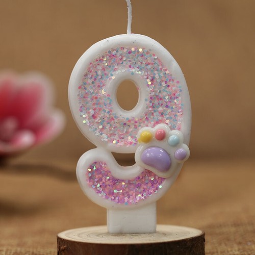 3D Number Birthday Candle Pink Glitter Unicorn Cake Decorating Party Anniversary - Picture 14 of 44