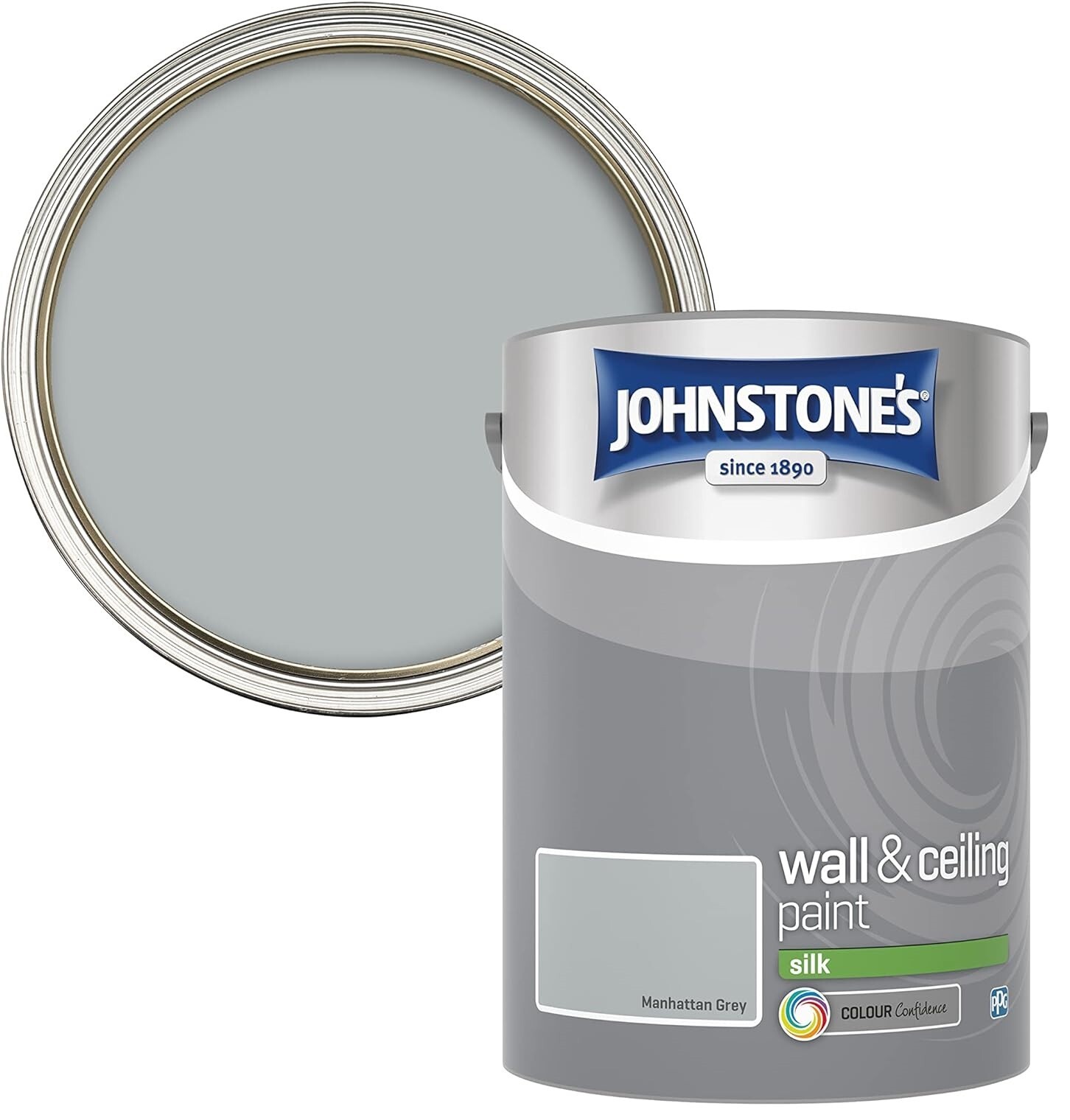 Johnstone's Wall & Ceiling Paint Manhattan Grey Silk Finish Emulsion