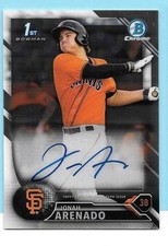 2016 Bowman Chrome Jonah Arenado Autograph Rookie Giants