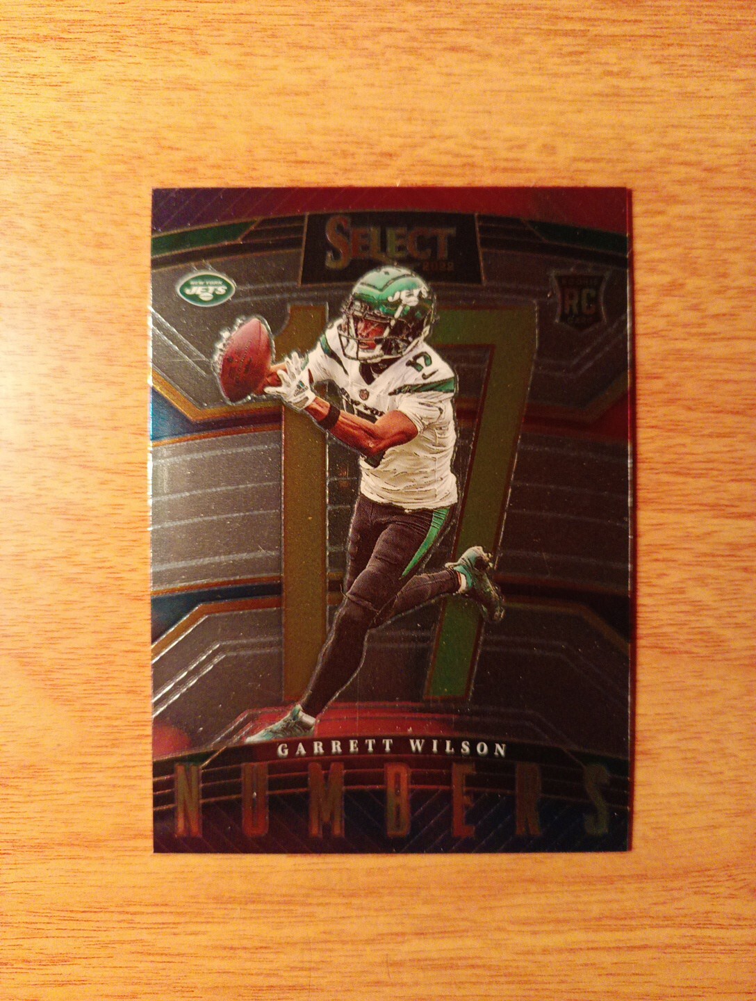 GARRETT WILSON 2022 PANINI SELECT "SELECT NUMBERS" INSERT RC FOOTBALL CARD-#22🔥