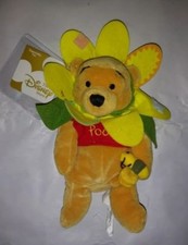 'New' Flower Pooh 8" Disney Store Mini Bean Bag. Winnie the Pooh