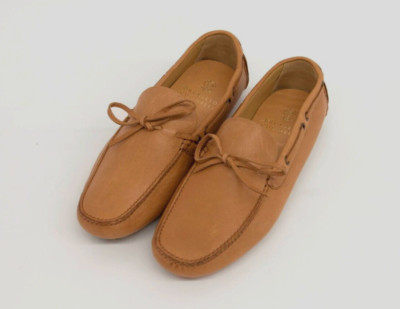 NWOB Brunello Cucinelli Men's 100% Leather Boat Loafers 42/ 8.5US  A248