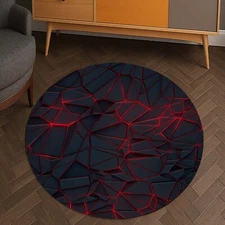 Holographic Mat, Tech Design Rug, RGB Color Carpet, Neon Wall Art Rug, Sci Fi