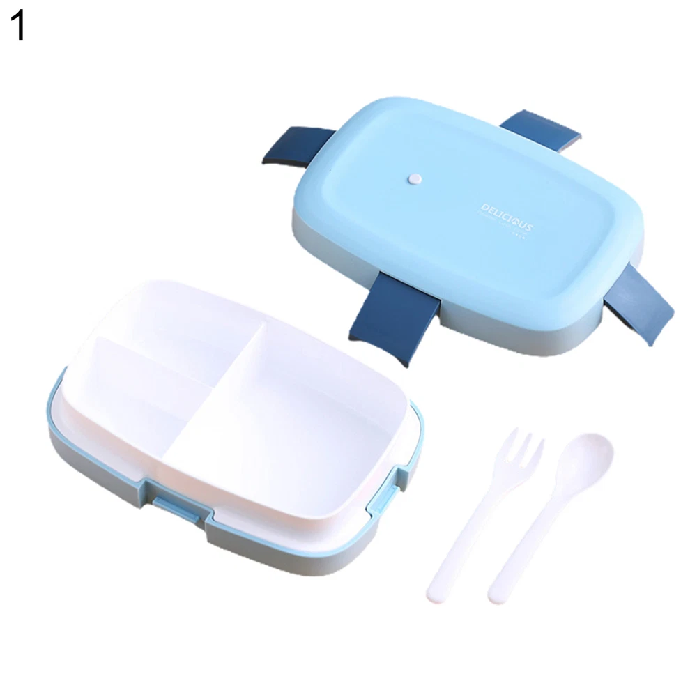 Large Reusable Bento Lunch Box with Lidded Compartments and Separators