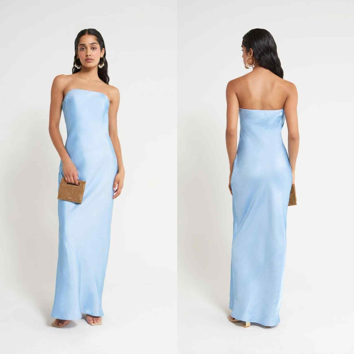 cloudy blue dress Wrap dress GBVIRGINIA made of TENCEL™ with peach effect - Cloudy Blue  (Tencel) | Damen
