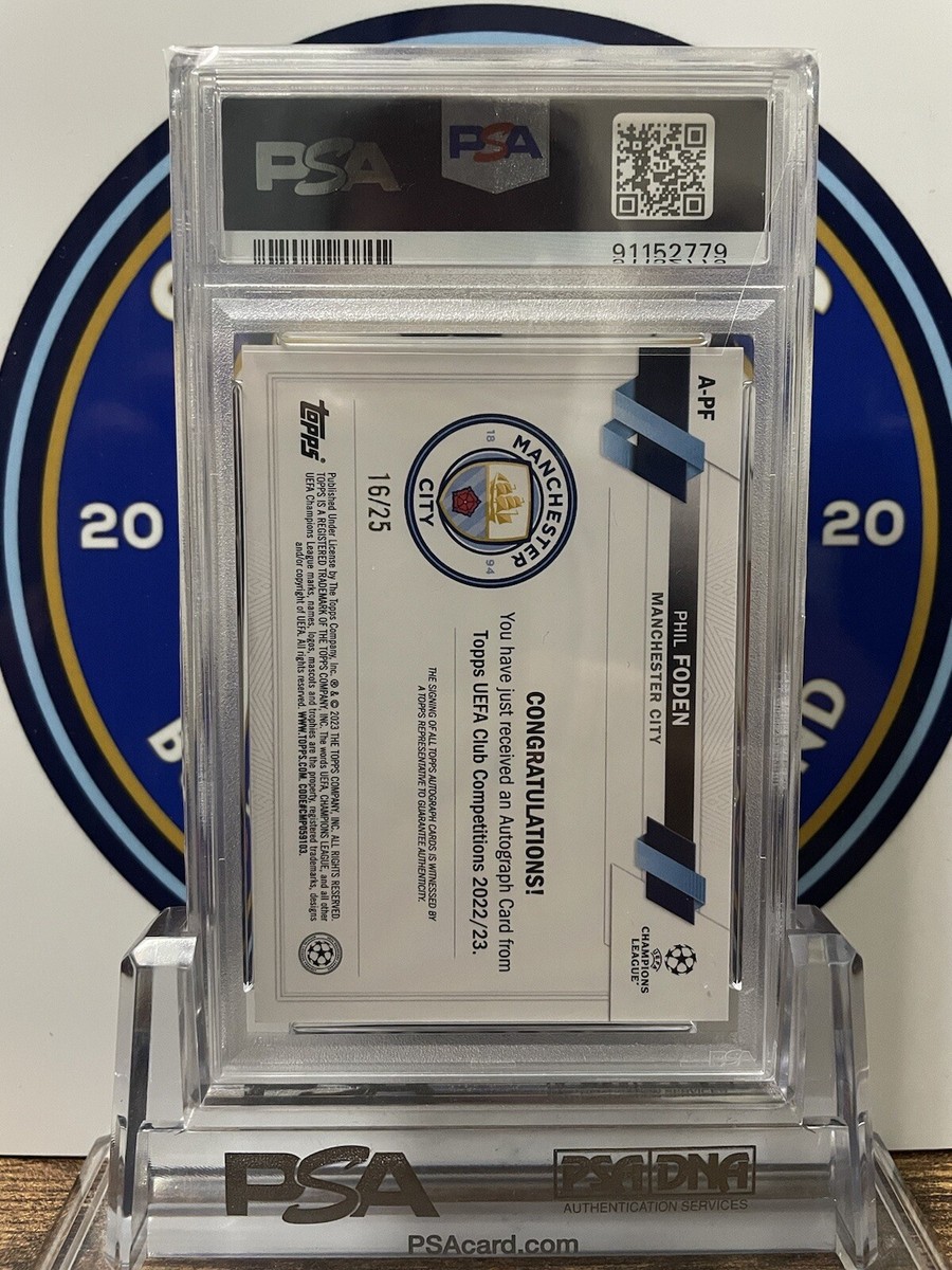 2022 Topps UEFA Club Competitions Phil Foden Orange /25 PSA 10/10