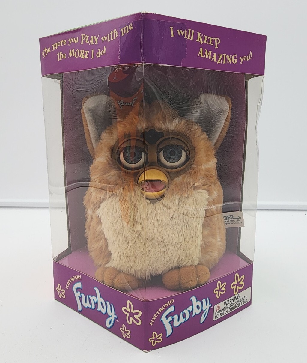 1998 Original Furby Giraffe Model Blue Eyes Tiger Electronics NEW IN BOX