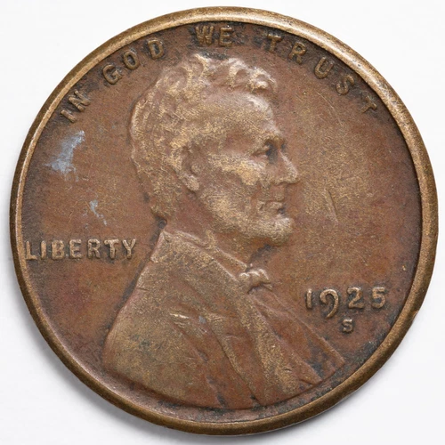 1925-S Extremely Fine (XF) Lincoln Wheat Penny Cent