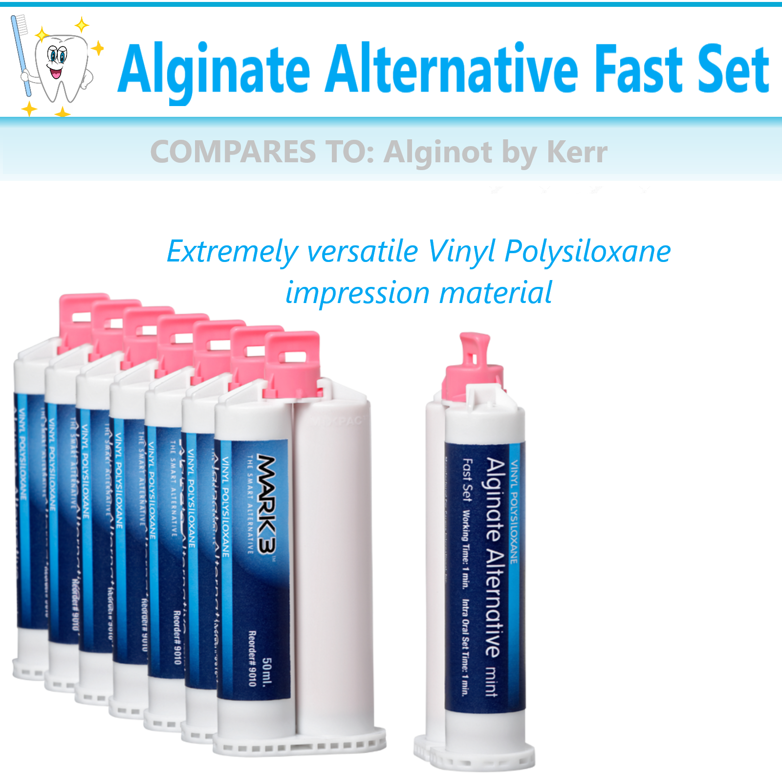 Alginate Substitute Alternative 8 x 50mL or 4 Cartridges, Fast Set ...