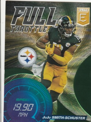 2021 Donruss Elite JuJu Smith Schuster Full Throttle Green Steelers FT15 