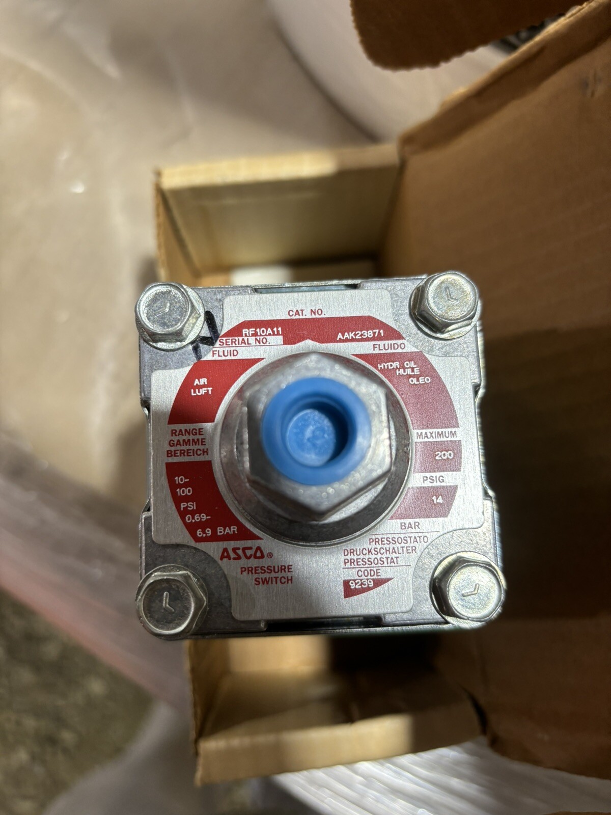 ASCO PB10A PRESSURE SWITCH RF10A11 AAK23871 eBay