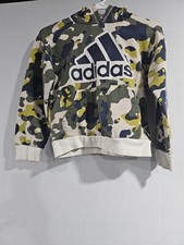 ADIDAS LONG SLEEVE LIQUID CAMO PRINTED PULLOVER HOODIE BOYS SIZE Small