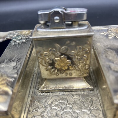 Fine Japanese Japan Silver & Gilt Metal Smokers tray w/ Box